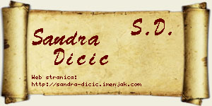 Sandra Dičić vizit kartica